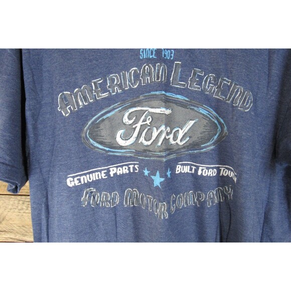 Ford American Legend Men's T-Shirt Blue Size XL Cotton Polyester - Picture 4 of 10